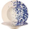 LE COQ PORCELAINE Phobos pasta bowl bianco con puntini reattivi blu Ø cm 28,5 (minimo 6 pezzi)