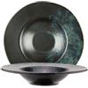 LE COQ PORCELAINE Phobos pasta bowl nero con puntini reattivi blu Ø cm 28,5 (minimo 6 pezzi)