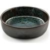 LE COQ PORCELAINE Phobos coppetta crema catalana nera con puntini reattivi blu Ø cm 12 (minimo 6 pezzi)