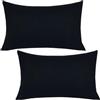 SWJ-swjssb 2 Copri Cuscini 50x70 per Divano,Copricuscino 50x80 Elasticizzato Con Cerniera,Federe Moderne Per Camera Da Letto Divano Decorativo Velluto A Coste Elegante Lavabile(Jazz Black,50x70 cm (Set of 2))