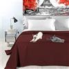 Byour3 - Copriletto in Cotone Misto ORGANICO Matrimoniale Letto Singolo Piazza e Mezza Coperta Pesante Lavabile Teli Arredo Multiuso Copritutto GrandFoulard Copridivano (Amarena, Singolo)