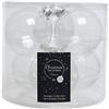 Kaemingk Set di 6 grandi palline per albero di Natale in cristallo trasparente, 8 cm