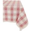 Casatessile Tovaglia Cotone Jacquard Dama - Rosso, Rotonda 180 cm.