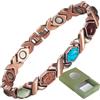 YINOX Bracciale Magnetico in Rame con Pietre Colorate per Donna, Alta Resistenza con Squisita Confezione Regalo Adatta per Regali (E)