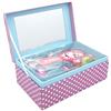 Joy Toy- Hello Kitty - portagioie con 6 Accessori: 2 mollette, Anello, Elastico per i Capelli, Braccialetto, Spazzola - 18x11,5x7 cm