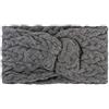 styleBREAKER Fascia per la fronte da donna in maglia fine intrecciata con torsione e nodo, fascia per capelli, fascia per la testa 04026044, colore:Grigio scuro