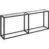 vidaXL Tavolo Consolle Trasparente 200x35x75,5 cm in Vetro Temperato
