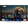 SMART TECH Smart TV 55 Pollici 4K Ultra HD Display QLED Sistema Google TV Dolby Audio HDR10 Classe E colore Grigio - 55QG02V