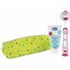 Chicco Set Dentale 3-6 Anni Rosa - Kit per l'igiene orale e la prevenzione delle carie, 3 pezzi