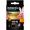 Duracell Optimum AAA B4 Batteria, 4 batterie