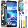 ARSSLY TFT per Samsung Galaxy S8 Plus Schermo LCD per Galaxy S8+ SM-G955 G955F Sostituzione dello Schermo Touch Screen Digitizer Assembly con Riparazione Kit (Nero con cornice)