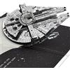 Hallmark Star Wars Millennium Falcon, biglietto pop-up 3D, per qualsiasi occasione, compleanno, festa del papà, Han Solo, tema spazio, argento
