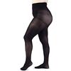 LEELA LAB Collant Donna Modellante 50 denari, Calze nere donna Collant Taglie Forti invernali con Control Top - Made in Italy Collant Curvy per ogni occasione (Black, 8)