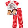 Disney Pigiama lungo da donna con nani bianchi come la neve, brontoloni ma splendidi, in cotone, bianco, 12-14
