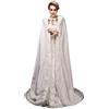 Ommda Stola Sposa Donna Lungo Mantello,Bianco Avorio, | Elegante in pelliccia finta, ideale per cerimonie femminili nella stagione invernale