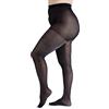 LEELA LAB Collant Curvy Taglie Forti Fashion in Lurex, calze collant donna con brillantini, collant 30 Denari, Calze glitter - taglie conformate donna Made in Italy(Silver, 9)