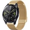 Hiseus Cinturino Compatibile con Huawei Watch GT2/GT3 46mm, Cinturino in Acciaio Inossidabile Intrecciata Compatibile con Huawei Watch GT 2/3 PRO 46mm/GT Runner/GT 2e/Watch 3/Watch 3 PRO (Oro)