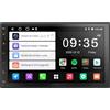ATOTOZONE 7 Autoradio Android 2 Din CarPlay Android Auto Wireless, Connessione Bluetooth IoT, Wi-Fi/Bluetooth/USB, Localizzazione GPS, Assistente AI Geolocalizzato, BGSleep, EQ/RDS/DSP, MirrorLink