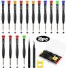 flintronic Cacciavite per Occhiali, Set di 18 Cacciaviti per Micro Riparazione di Precisione con 2 Pinzette + Magnetizzatore,per Occhiali PS4 Orologi Gioiellieri Occhiali Telefono