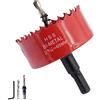 Laiwei Hole Saw Drill Bit HSS Hole Cutter with Arbor for Wood and Metal LAIWEI (2-9/16(65mm))