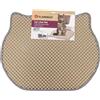 Flamingo Tappetino per Lettiera Gatti Matz Beige 50x40cm - Doppio Strato, Impermeabile, Facile da Pulire, Compatto e Funzionale