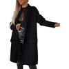 Generic Cappotti da donna a cascata Trench Jack Cappotti a doppio petto Bottoni Colletto con risvolto Giacche a vento Autunno Giacca a vento Cardigan con Tasche Cappotto Antivento da donna a maniche lunghe