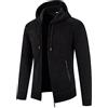 HEONSATI Cardigan da Uomo in Maglia con Cappuccio Oversize Cappotti Lavorati Curvy Cappotto con Zip Lavorato Frontale Aperta Felpa Uomo di Lana Invernale a Maniche Lunghe Elegante Giacca Lana Leggero