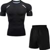 Dinint Tuta Fitness 2 Pezzi da Uomo Maglietta sportiva a maniche corte T-Shirt sportive Set da uomo Compression Set Uomo Tuta Sportivi Uomo Estiva Palestra Tuta da Fitness ad Asciugatura Rapida per Uomo