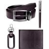 The Wallet Store Set regalo da uomo con cintura e portachiavi con penna
