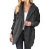Generico Piumini Donna 100 Grammi Giacconi Donna Invernali Giacca in pile da donna Giacca con cappuccio Caldo cappotto in con tasca sul davanti Cappotto casual Giubbotto Con Pelliccia (Grey, L)