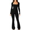 Fulidngzg Completo Palestra Donna Yoga Skims Dupe Elegante Jumpsuit Tuta Palestra Fitness Clubwear Elastico Tutina Intera Completi Palestra Manica Lunga Eleganti Tute Da Ginnastica