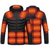 KHIRVWL Giacca Riscaldabile con USB per Uomo e Donna Gilet Riscaldato Cappotto in Cotone Riscaldato Gilet Riscaldato con Quattro Controlli e 21 Zone Stampa amore Tasca Superiore con Cerniera Cappuccio