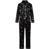 Generico Pigiama Donna in Due Pezzi Stampa Stelle Luna Pigiama Scollo a V Comodo con Bottoni con Pantaloni Elastico in Vita Set da Pigiama Classica in 2 Pezzi Pigiama Lungo in Due Pezzi (Black, L)