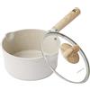 CAROTE Casseruola 20cm con coperchio2.4L, pentola antiaderente per piani cottura a induzione, a gas ed elettrici, piccola pentola con beccuccio per versare