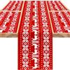 DPKOW Tovaglietta runner natalizia rossa, runner natalizio da tavolo decorativa natalizia alce runner da tavola tovagliette, tovaglia natalizia alce rossa, Decorazioni natalizie per interni domestici