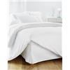 Dahlica Vestiletto Matrimoniale 150x190 Bianco | 4 volant da 30 cm per letto 150x190 con rete | Gonna da letto 150x190 | Prodotto in Europa | Proteggi rete 150x190 | Fodera per rete 150x190