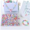 YIJUNSTORE Set di braccialetti fai da te, un regalo pensato per i bambini, con perline colorate che possono essere intrecciate in bracciali e collane per gioielli creativi