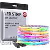 BTF-LIGHTING FCOB COB RGB WS2811 IC Indirizzabile Striscia LED DC24V 5M 576LEDs/M 16W/M 10mm Bianco PCB Inseguimento Colore Flessibile Corda LED IP66 Impermeabile Per Uso Interno(Solo Striscia)