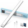 LROLTEF Luce LED Sottopensile Cucina - 60CM Sensore di Movimento per Luce Armadio - 4400mAh Luci Lampada Dimmerabile per Cucina Scale Soggiorno Camere da Letto | 1 Pezzi Argento