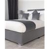 Belledorm - Vestiletto con profondità extra di 48 cm, per rendere ordinato l'aspetto del letto contenitore, lussuosa pelle scamosciata sintetica (Colore: carbone, 91 x 191cm)