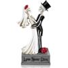 SITAKEGS Statua decorativa gotica in resina, 22 cm, per gli amanti del matrimonio, scheletro gotico, libreria da giardino, decorazione per Halloween, giorno della festa morta (YS-KL01)