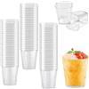 SLTAXAR 50 Pezzi Bicchieri in Plastica Trasparente 200ml Bicchieri Shot in Plastica Riutilizzabili Bicchieri Piccoli per Liquore Plastica Bicchieri Vino Plastica per Feste Compleanni Picnic Matrimoni