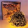 Luccika, Luci a Grappolo Cluster Oro, 13,5 Metri, 1512 LED da Ø 3mm, Catena Luminosa per Albero di Natale, 4 Effetti di Luce, Telecomando, Timer, Cavo Verde IP44, Uso Interno/Esterno
