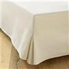 Dahlica Vestiletto Matrimoniale 160x200 Ecru | 4 volant da 38 cm | Prodotto in Europa