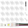 EPLZON 5 Pin 12 mm Connettore Striscia LED Connettori per Strisce LED Connettore Cavo Striscce LED Connettori Senza Saldatura LED per SMD 5050 5630 monochrom LED Strip(20Pezzi)