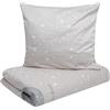 s.Oliver Biancheria da letto per bambini, motivo luna, 135 x 200 cm, 100% cotone, chiusura lampo, morbida e lavabile, in raso makò a stelle e luna, beige e bianco