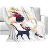 DKLQXCE Coperta con Stampa di Saailor Moon, Stampa Saailor Moon per Bambini Coperta, Coperta Divano Morbida Saailor Moon Morbida Flanella Coperta per Ragazzi e Ragazze Letto Divano Soffice Coperta