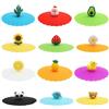 HENGBIRD 12 pezzi coperchi in silicone coperchi in silicone estensibile 10cm polvere coperchio in silicone tazza Adatto per tazze d'acqua, tazze da caffè, boccali di birra