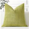 Artscope 1 Pezzi Federe per Cuscini in Velluto a Coste Elegante Copricuscini Decorativo per Domestica Soggiorno Camera da Letto Divano 60x60cm, Verde Salvia