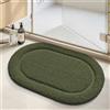 COLOR&GEOMETRY Verde Tappeto Bagno 61x91 cm, Antiscivolo, Tappetino Bagno in Morbidi, Lavabili, Tappeto Bagno Assorbente per Pavimento Del Bagno, Doccia, Lavandino, Vanità